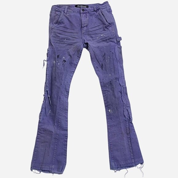 Valabasas Purple Patchwork Distressed Jeans | Men’s 34x34 | Grunge Streetwear - Picture 1 of 7